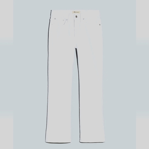 Madewell Kick Out Crop Jeans in Pure White size 32 NWT NI961 - Picture 6 of 14